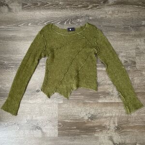 Morbid threads sweater top green long sleeve lip service Tripp nyc